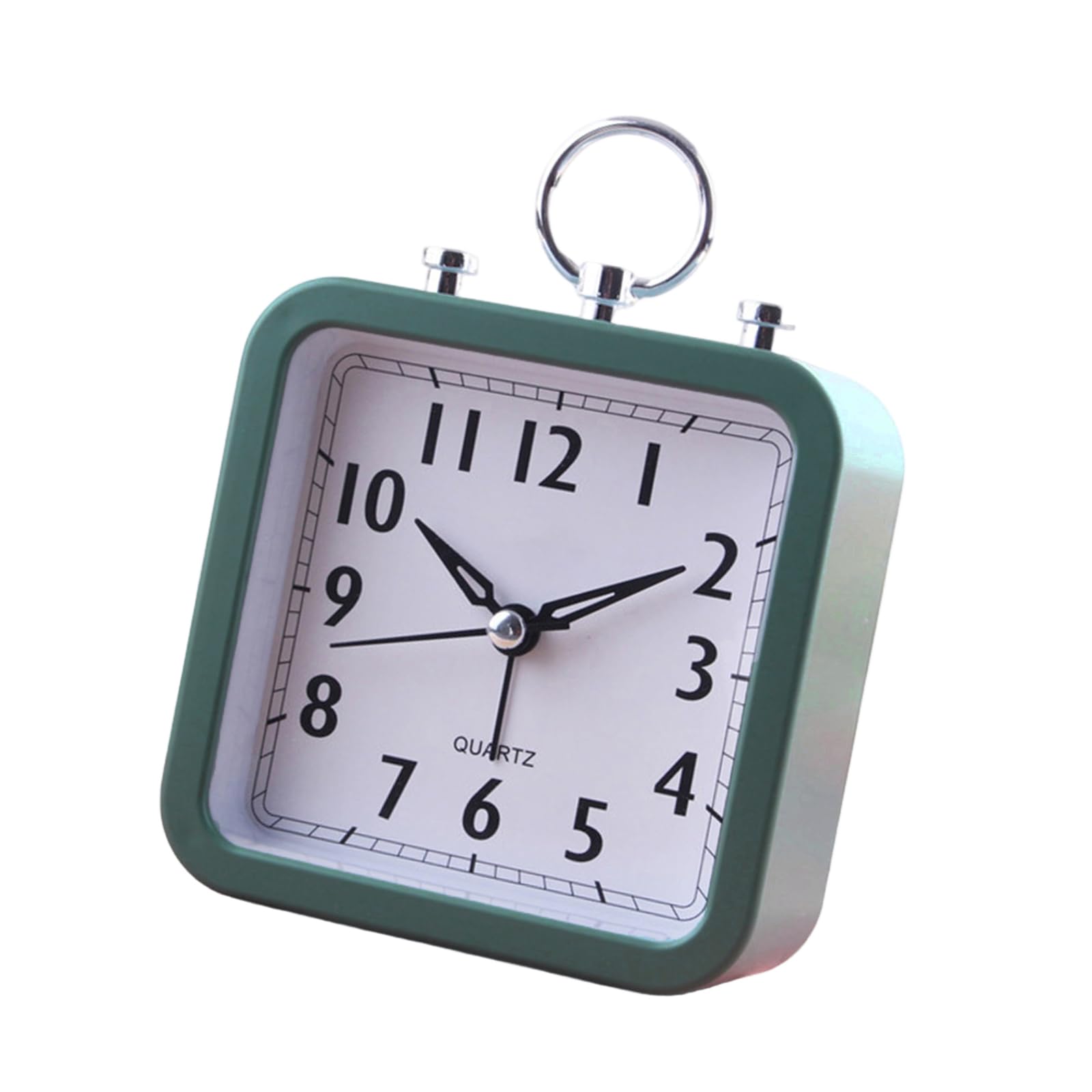 JSGHGDF Quiet Analog Alarm Clock Lightweight and Easy to Read Table Clock for Desk Nightstand or Travel Retro Desk Small