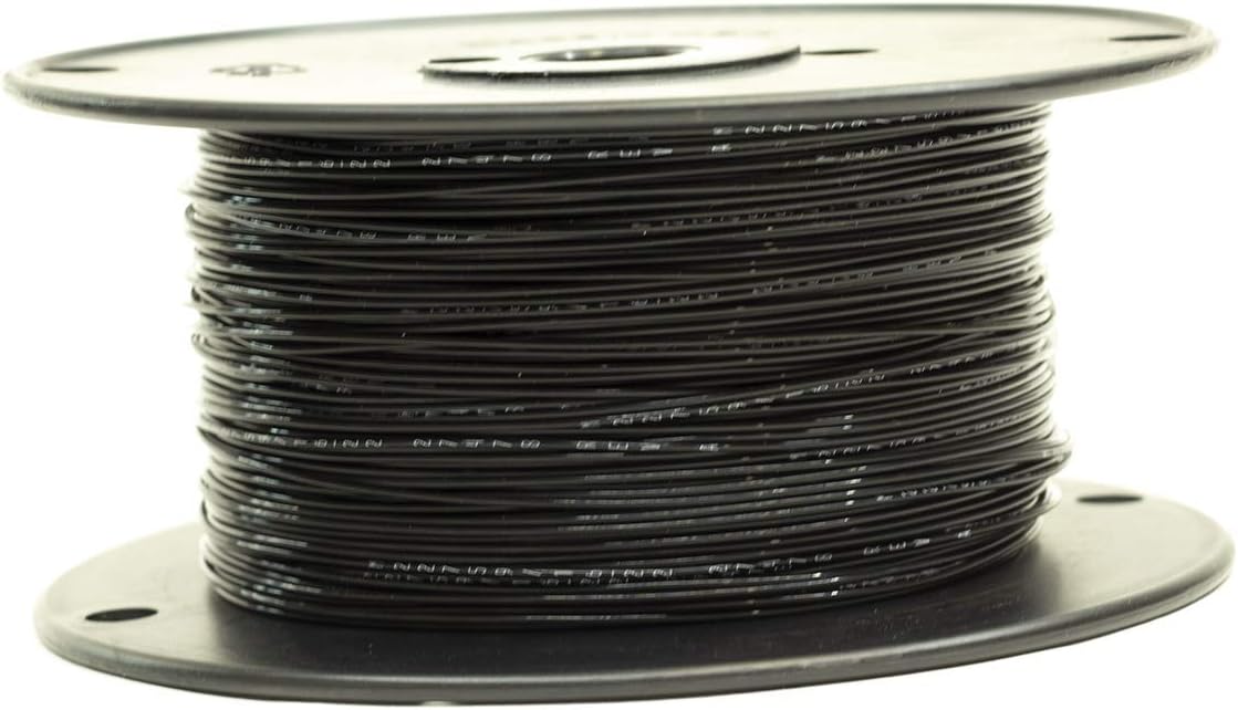 M22759/16-20 Mil-Spec Tefzel Hi-Temp Stranded Wire 20AWG Gauge … (100FT, Black)