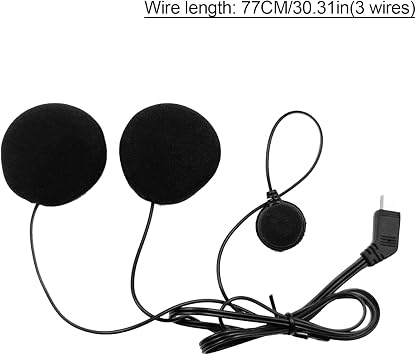 Motorcycle Helmet Headset,Motorcycle Helmet Intercom Microphone - 10 Pin Waterproof Audio System, Clear Calls Tool for Men, Women, Adults, Teens