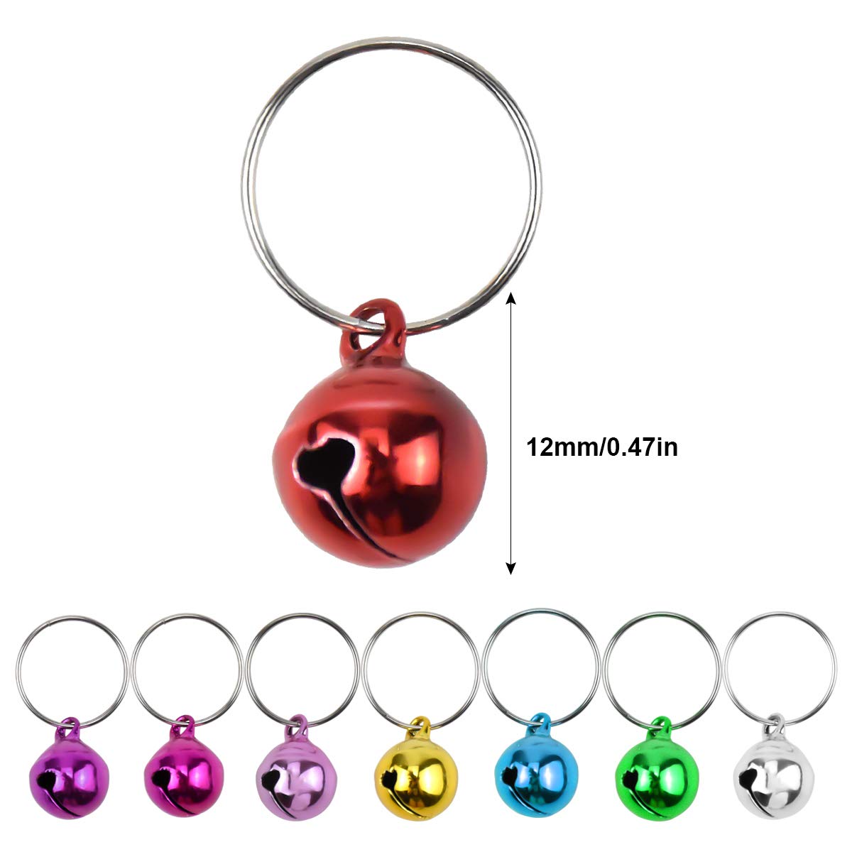 Jinlaili 20PCS Pendentifs Grelots pour Collier de Chien et Chat 12mm Clochette Adorable Pendentifs de Cloches pour Animaux de Compagnie, Cloches de Noël