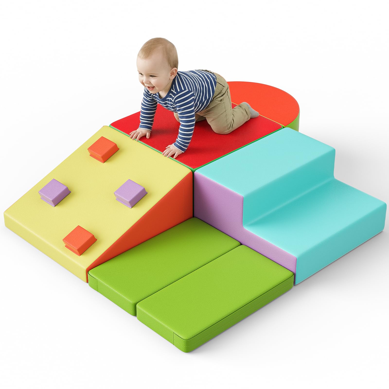 Bloques de construcción de espuma suave no tóxica para bebés, bloques de construcción blandos para interiores, bloques de construcción grandes, juguetes Montessori y túnel plegables para niños de 1 a
