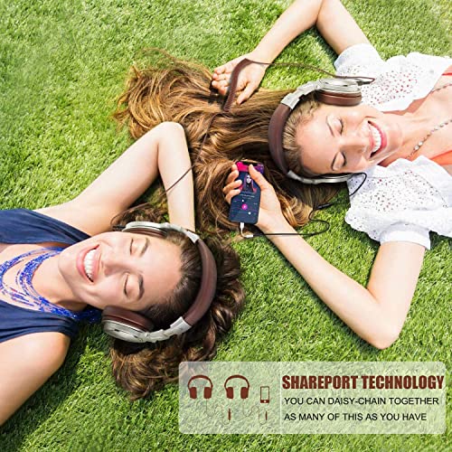 OneOdio Pro30 Auriculares DJ, Auriculares con Cable de Estudio, Estéreo de Alta Definición con Micrófono para Monitoreo Grabación y Mezclas, 50mm Controladores, Orejeras Proteicas, Plata y Marrón - imagen 5