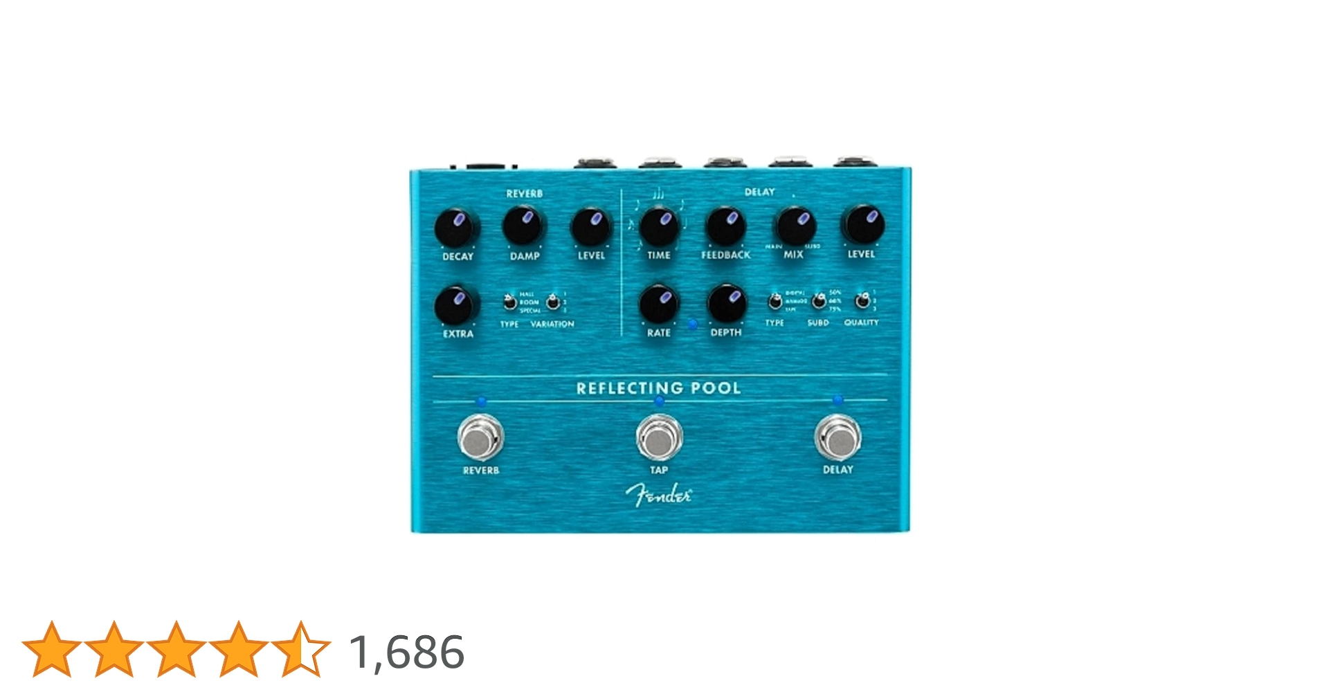 Amazon | Fender エフェクター Reflecting Pool Delay/Reverb | ワウ