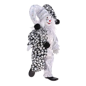 Amazon | Perfeclan 全5色 陶器人形 ピエロ人形 クラウン人形