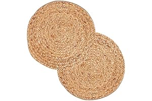 Interlocking Round Placemats (Set of 2) - Natural, 13.8 inches