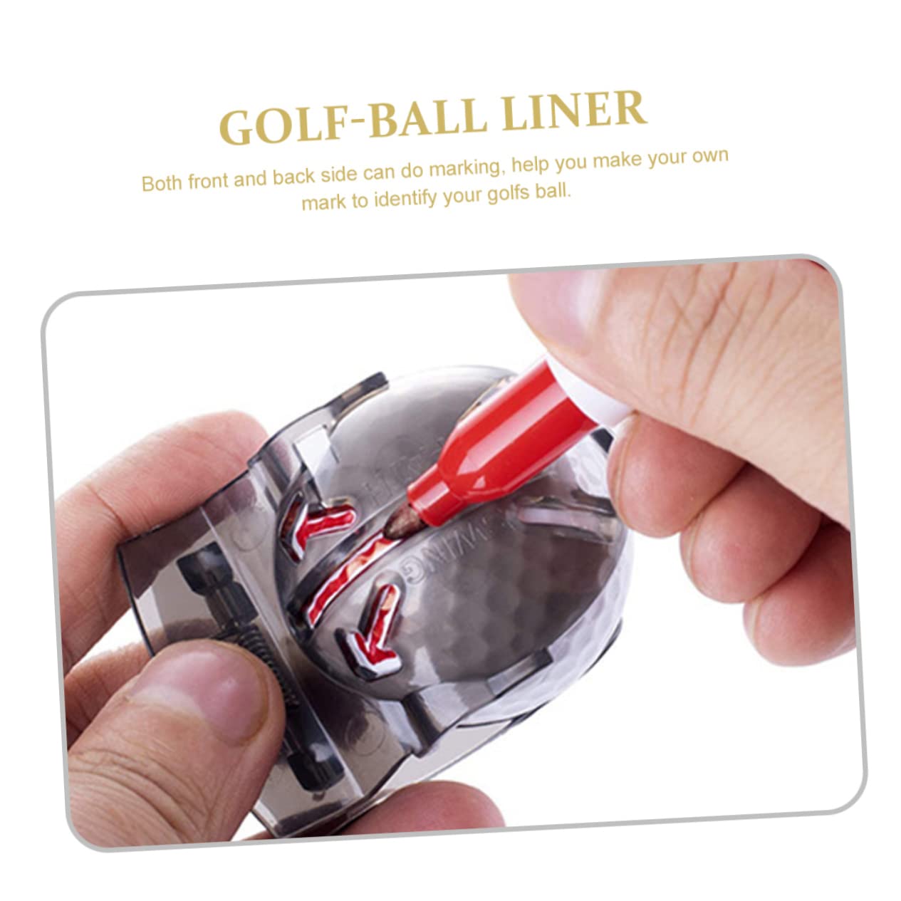 TOYANDONA Zeilenzeichnung Set Linienmarkierung Markierungsgolf Golfmarker Strichzeichnungsmarker Werkzeug Golflinie Schublade Golfmarkierungsstift Golfzubehör Abs Zufällige Farbe