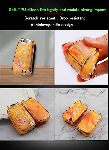 Miniatura 7 de HIBEYO Funda para llavero para Chevy Chevrolet Camaro Cruze Equinox Malibu Impala Sonic Trax GMC Buick Encore Lacrosse GL8 Regal Excelle -