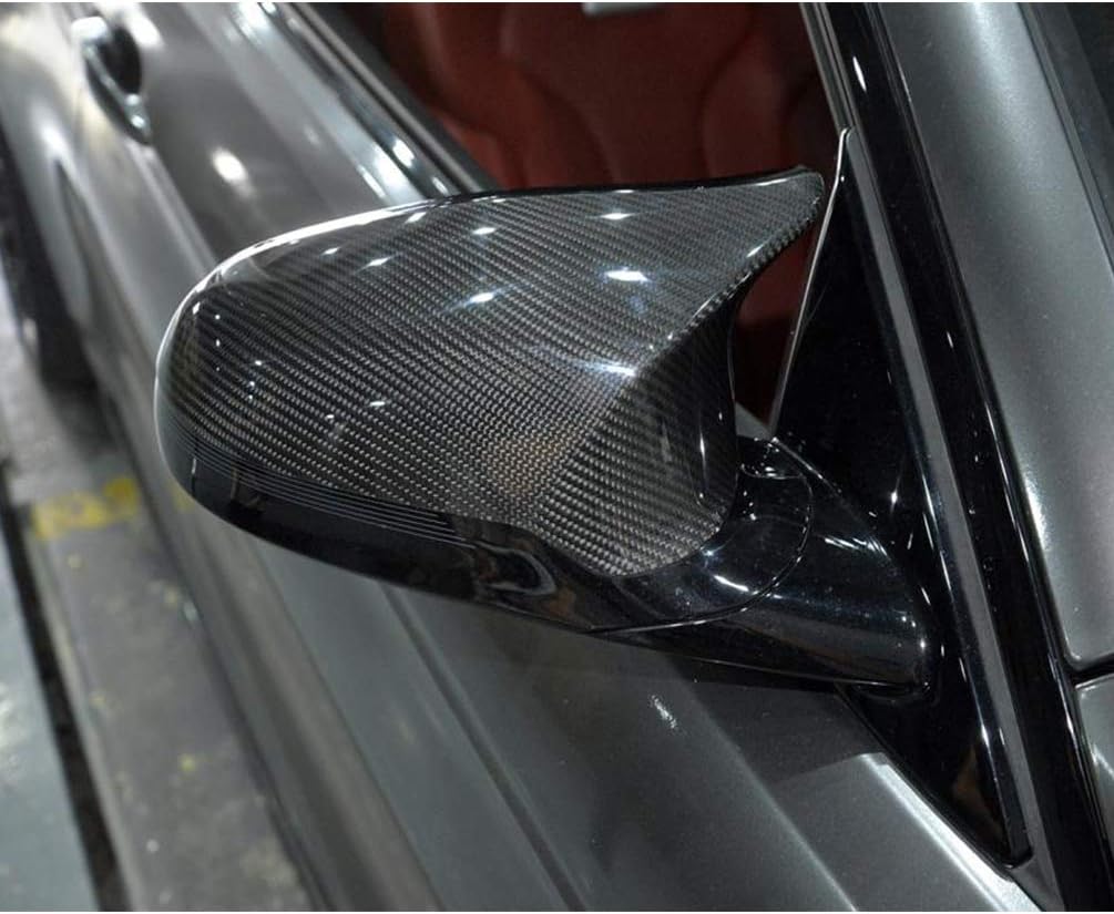 Carbon Fiber Mirror Cover fits for BMW F80 M3 Sedan F82 F83 M4 Coupe Convertible 2014-2018 Replacement Dry Carbon Fiber Mirror Cover Cap (Add On)
