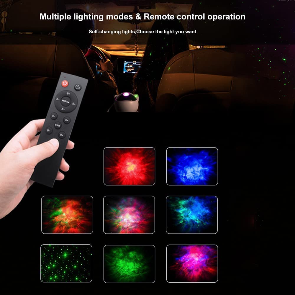 Proyector de luz nocturna estrellada astronauta lámpara de proyección LED con control remoto, ángulo de cabeza ajustable, regalo para adultos, decoración de techo para fiestas en el hogar