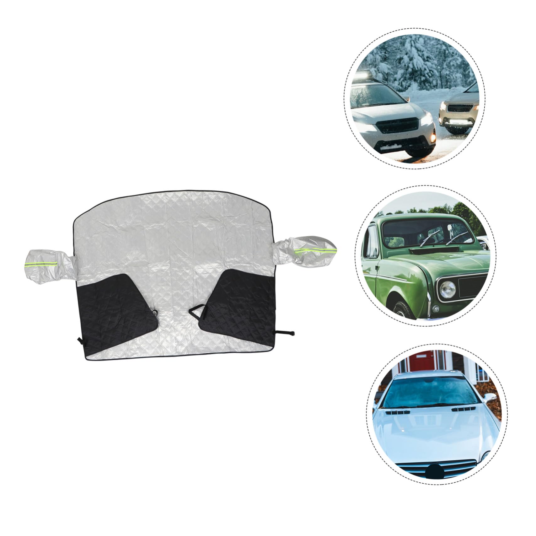 PLAFOPE Copertura per Auto da Esterno in Alluminio Argento Protezione Anti Ultraviolet e Antigelo per Finestrini Laterali per Veicoli