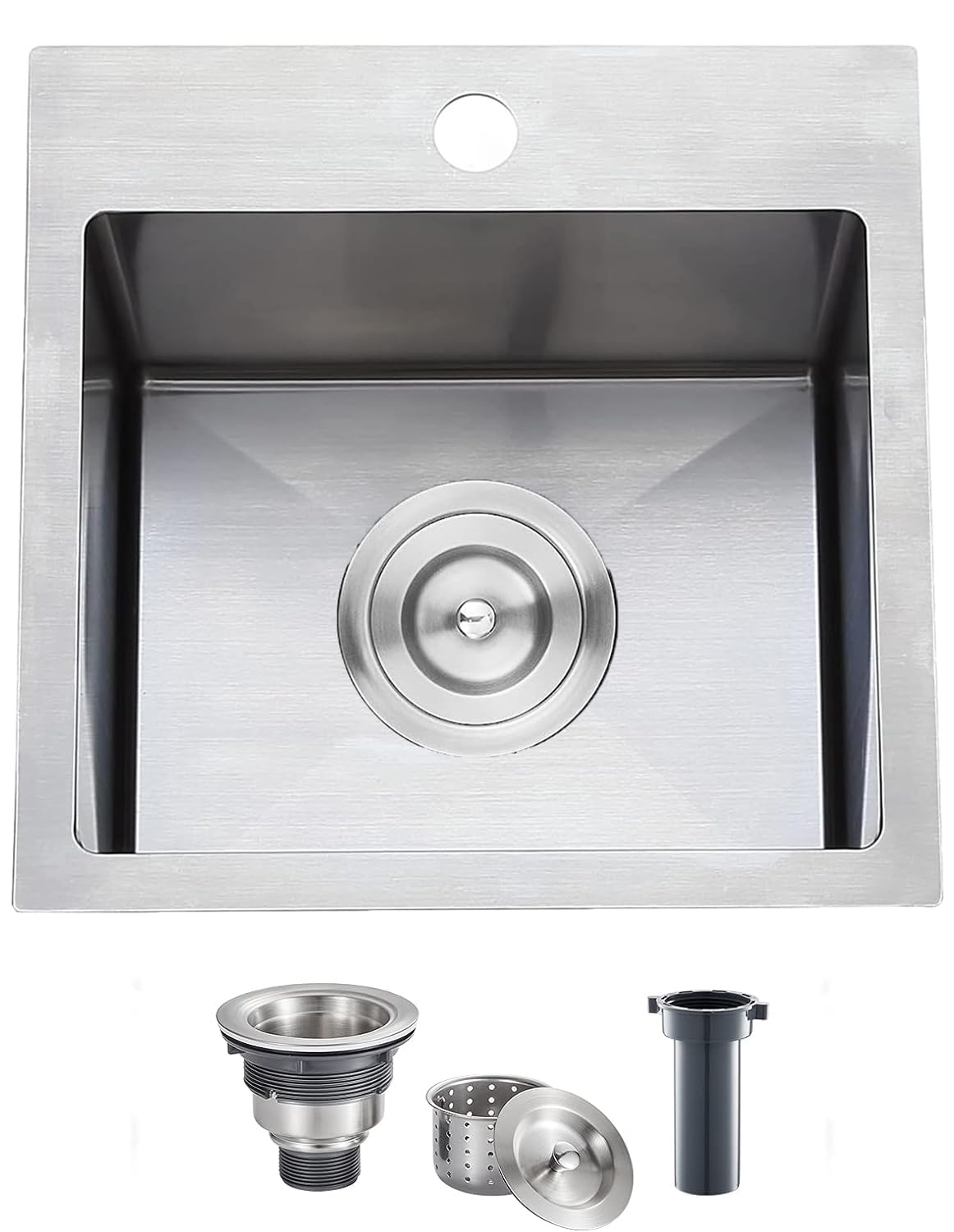SHACO 15x15 Inch Drop In Bar Sink