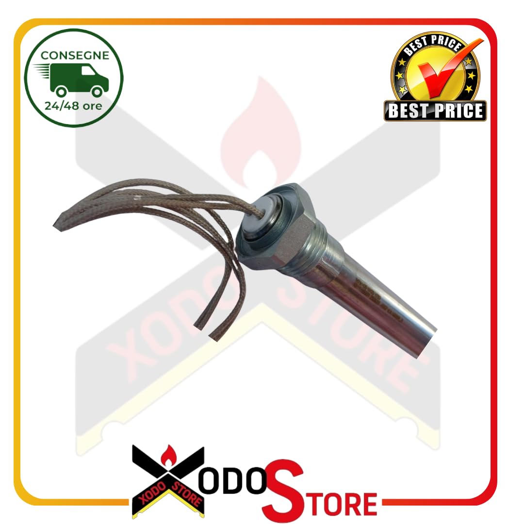 Bujía resistencia encendido D.12,5 – L 163 mm – 400 W, para estufa de pellets Ecosystem