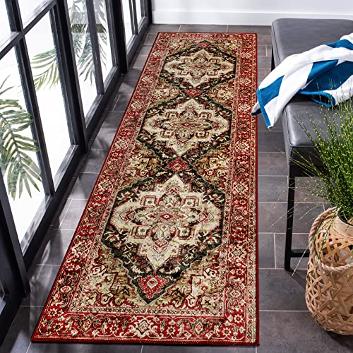 Leevan Boho Tribal Vintage Runner Rug 2'X6' Washable Oriental Hallway Runner Rugs No-Slip Persian Accent Area Rug Entryway Throw Carpet For Bedroom,Indoor Floor,Kithen,Multi Red #TOP6