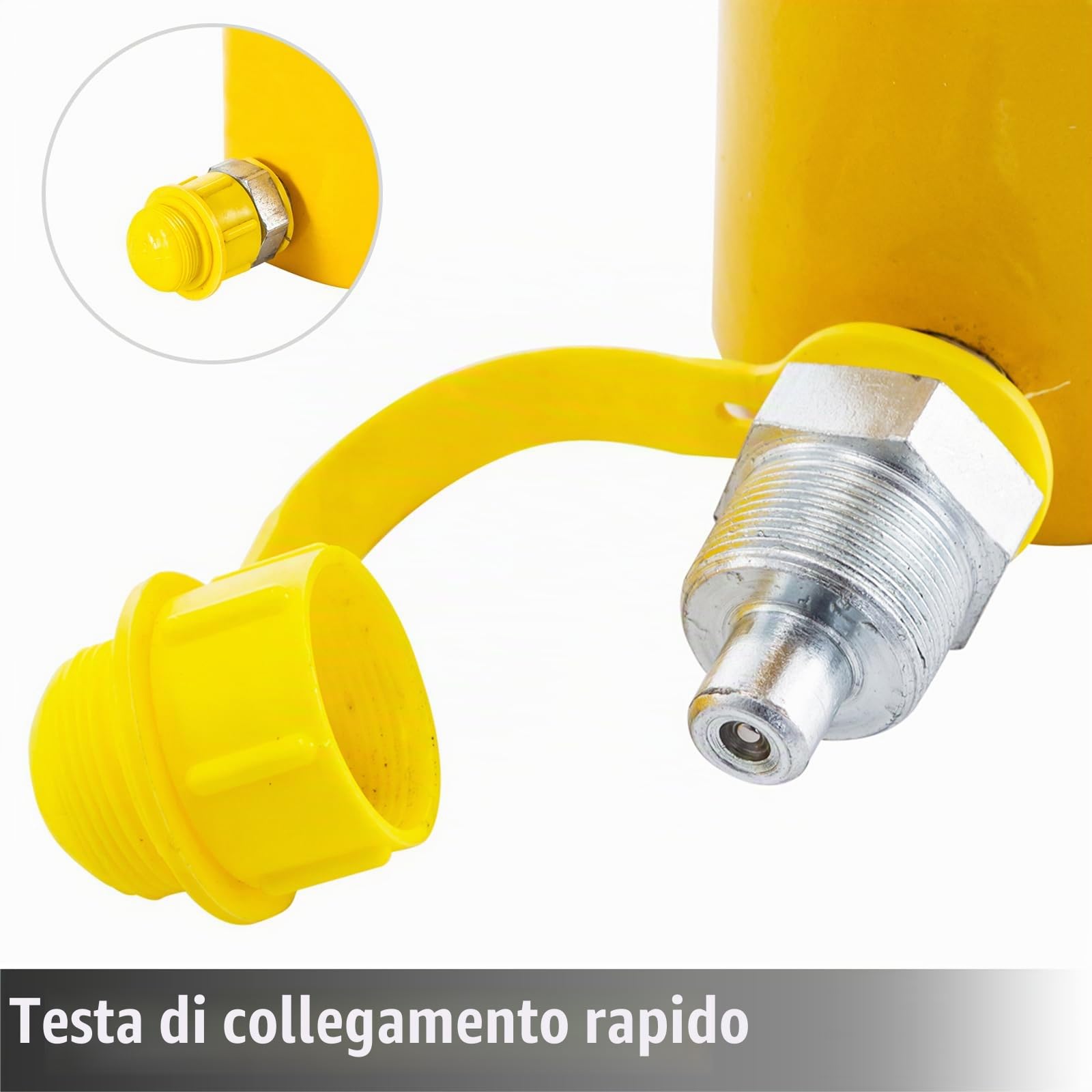 Mophorn Martinetto Pneumatico 30T/66000LBS, Cric Pneumatico 50mm, Presa Cric Sollevatore Pneumatica in Metallo Resistente con Verniciatura a Spruzzo, Cric Pneumatico per Auto con Testa di Connessione