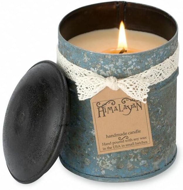 Himalayan Candles Blue Spice Tin Candle, 10-Ounce, Anise and Black Pepper