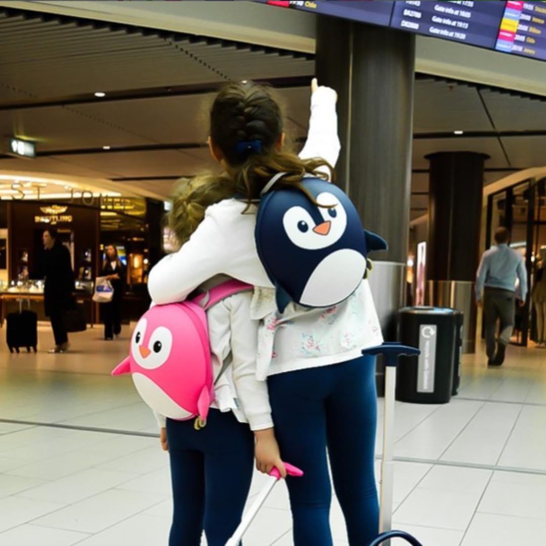 boppi Tiny Trekker Zaino da viaggio per bambini - Zaino 4 litri - Pinguino Blu
