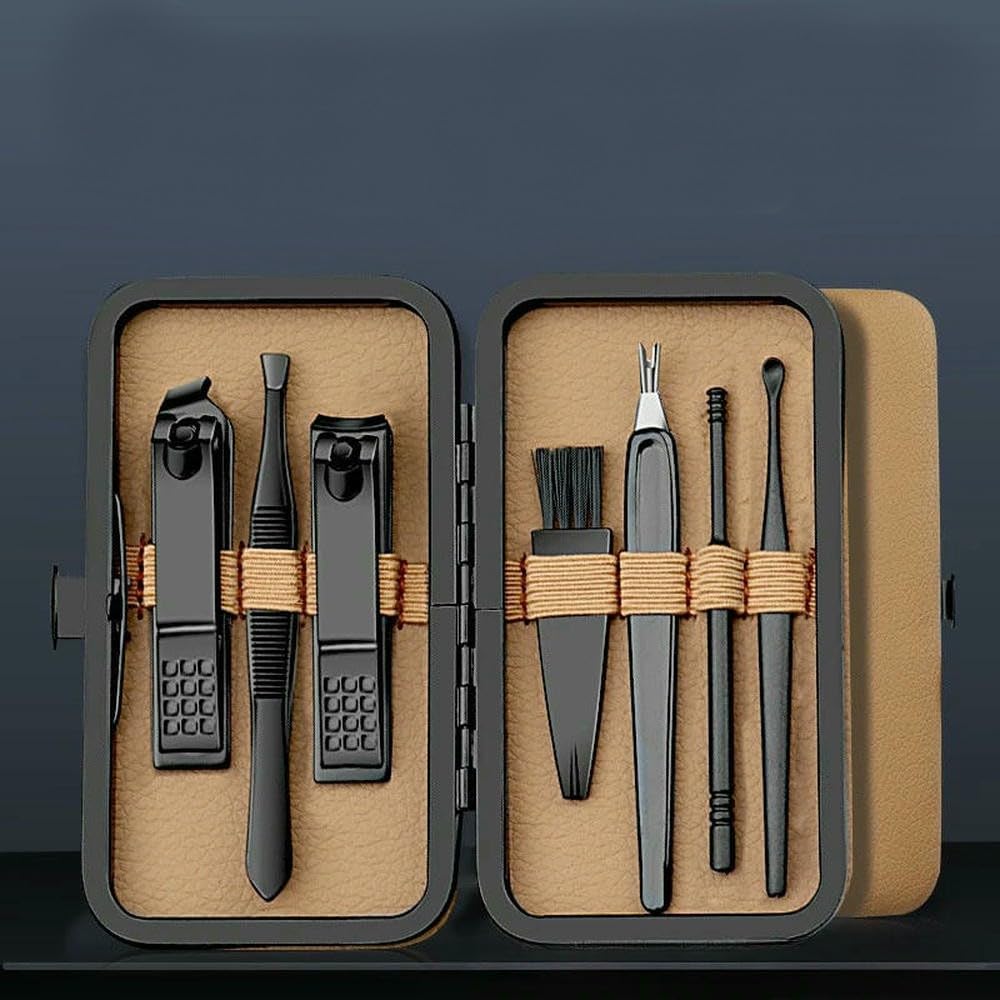Cortauñas, Juego de manicura Profesional 7/16/24 Piezas, cortaúñas Acero Inoxidable, Herramientas Cuidado con Estuche Viaje(24 Pcs Set)