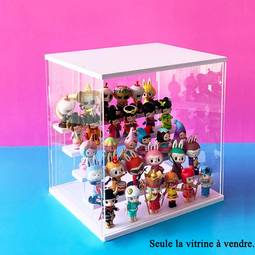 Escaparate para coleccionar figuras, Cajas Expositoras, Vitrinas de Metacrilato con Soporte para Figuritas