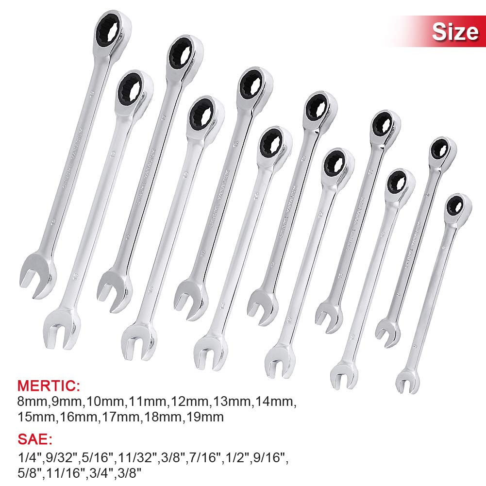 Set Di 22 Chiavi A Cricchetto Fisse - Da 6 A 32 Mm, In Acciaio Resistente, Con Comoda Scatola Portautensili - Foto 11