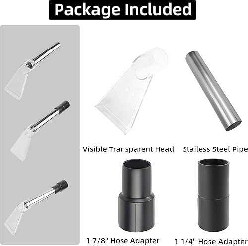 Miniatura 6 de JONFLYER Shop Vac Extractor Accesorio Herramienta Extractor de Vacío para Tapicería de Alfombras Detalle de Coche Wet Dry Alfombra Extractor Varita