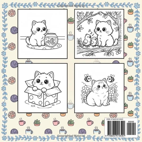 Cute Cat Coloring Book: Bold and Easy Cozy and Comfy Meow Life Designs for Adults, Teens & Kids – Playful and Relaxing for Stress Relief, Focus and Mindfulness image 3