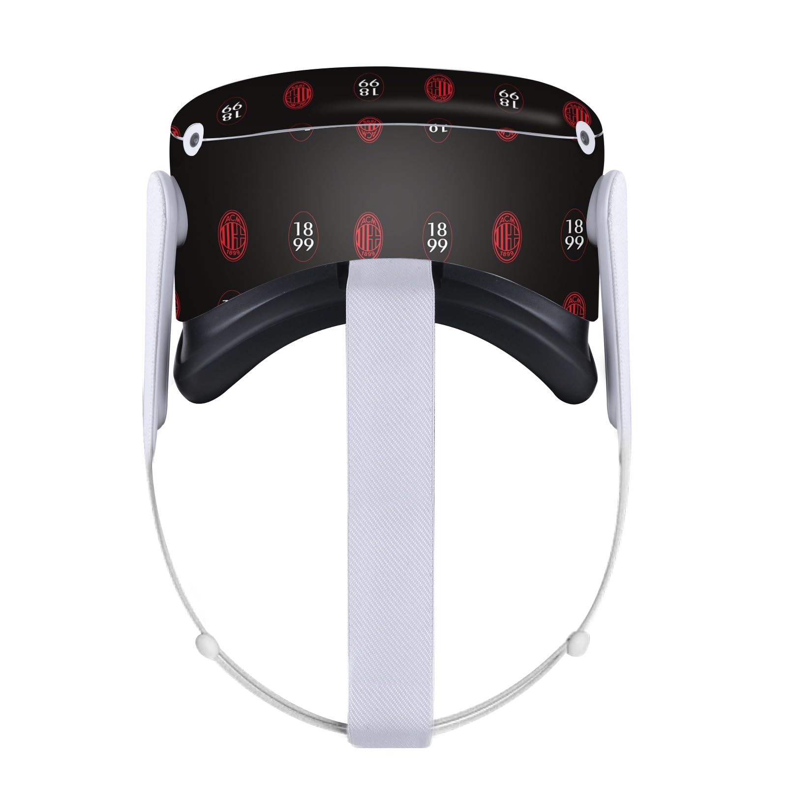 Head Case Designs Officially Licensed AC Milan Pattern Logo Art Vinyl Sticker Skin Decal Cover Compatible with Meta Quest 2