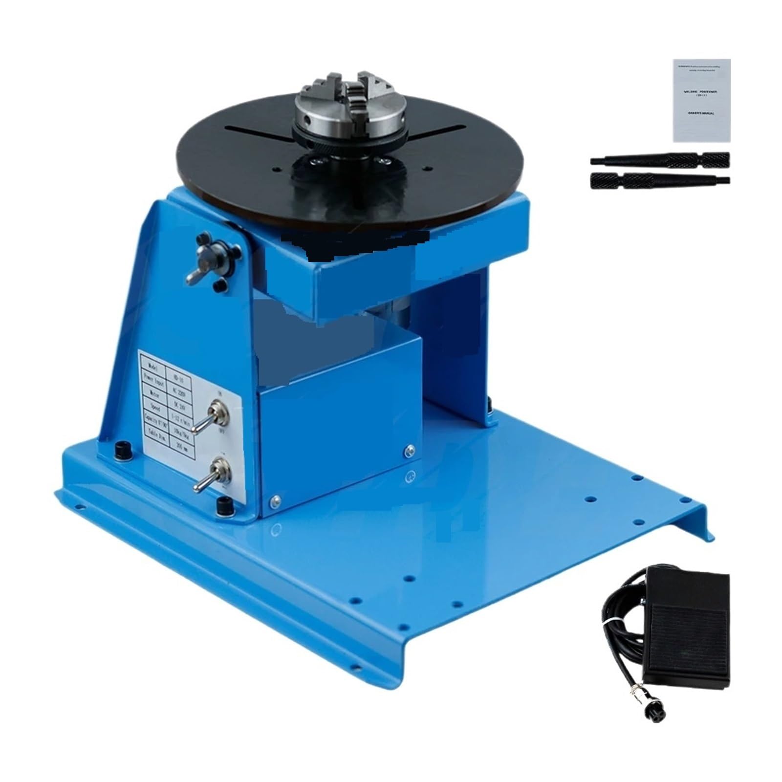Mini Semi-Automatic Welding Positioners Turntable Rotary Table Rotator Smooth Rotation