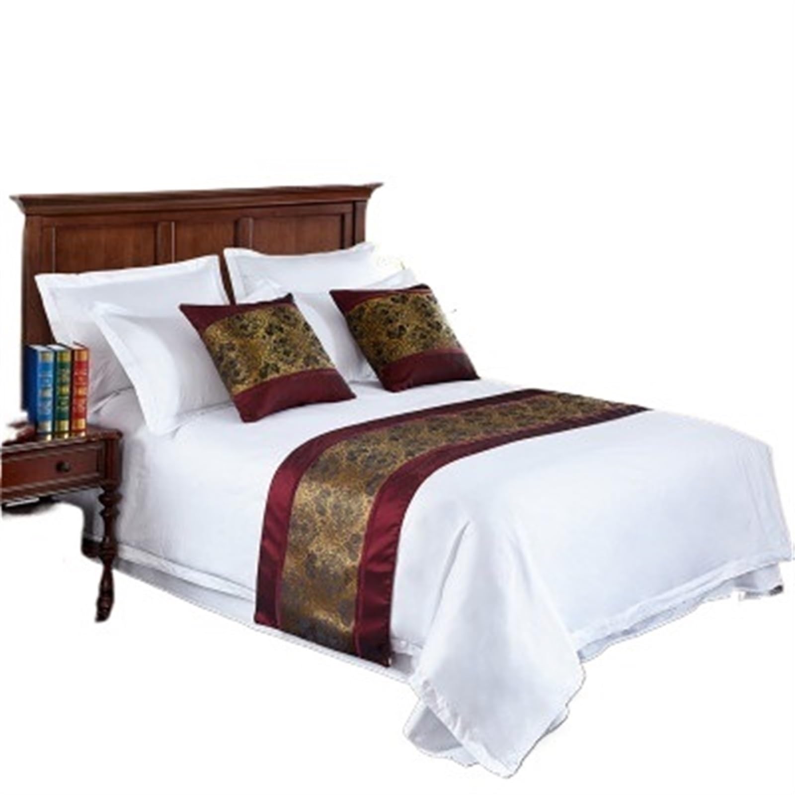 SHENJMAI Bed Runner Bed Flag Ornament Nice Wedding Bedding Decoration Runner(E,50x160cm)