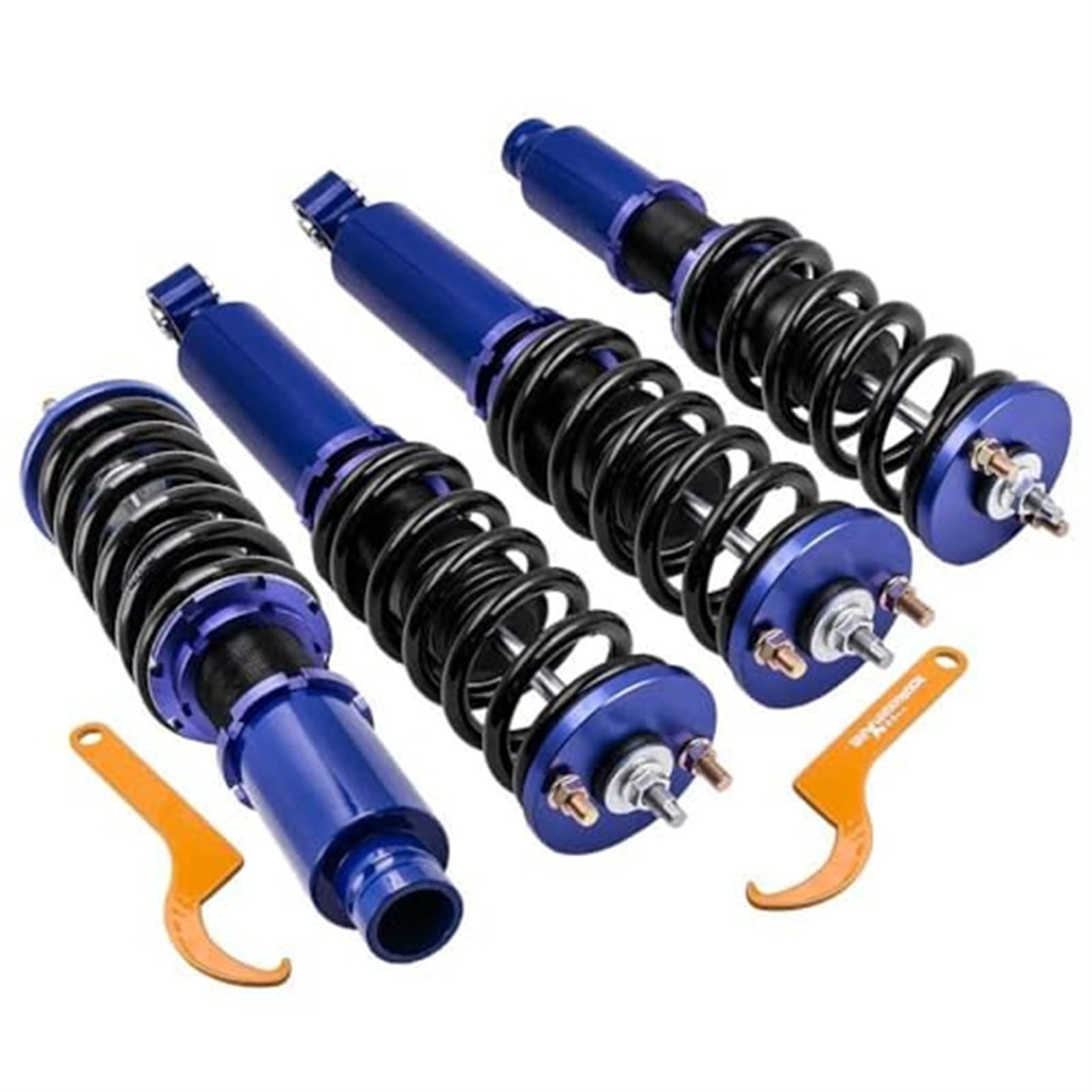 Wivplex Rozpórki sprężynowe pełnego zawieszenia pneumatycznego, dla CRV, CR-V 1996-2001 Amortyzatory Zestaw do obniżania Coilover o regulowanej wysokości Sprężyna zawieszenia pneumatycznego