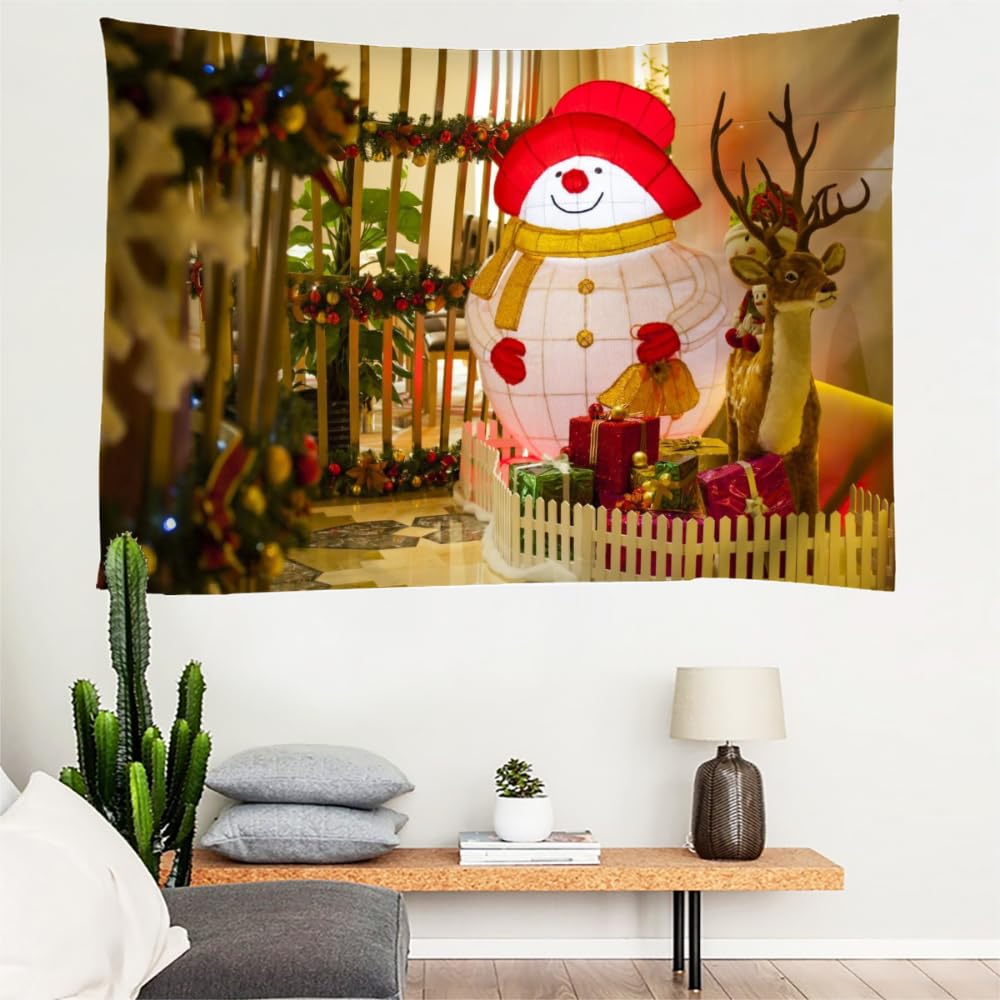 Arazzo da appendere alla parete, decorazione estetica della camera da letto, adatto per camera da letto, dormitorio, creativo Natale Babbo Natale rosso