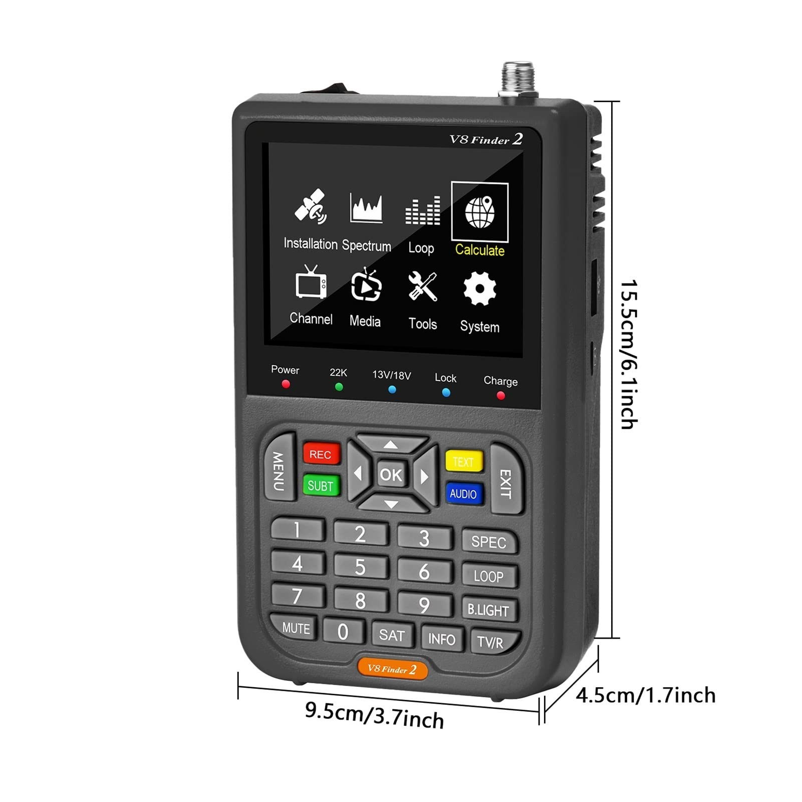 Medidor de señal satélite Digital actualizado TV DVB-S/S2/S2X Receptor Sat Detector 4000mAh buscador Gran Capacidad, Rastreador de satélites