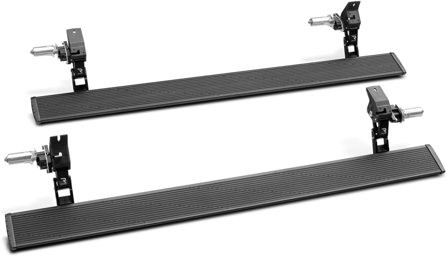 RealTruck AMP Research PowerStepXTreme | Fits 2007 - 2017 Toyota Tundra CrewMax | 78137-01A | Rust Proof Aluminum Retractable Electric Steps with LED Step Lights