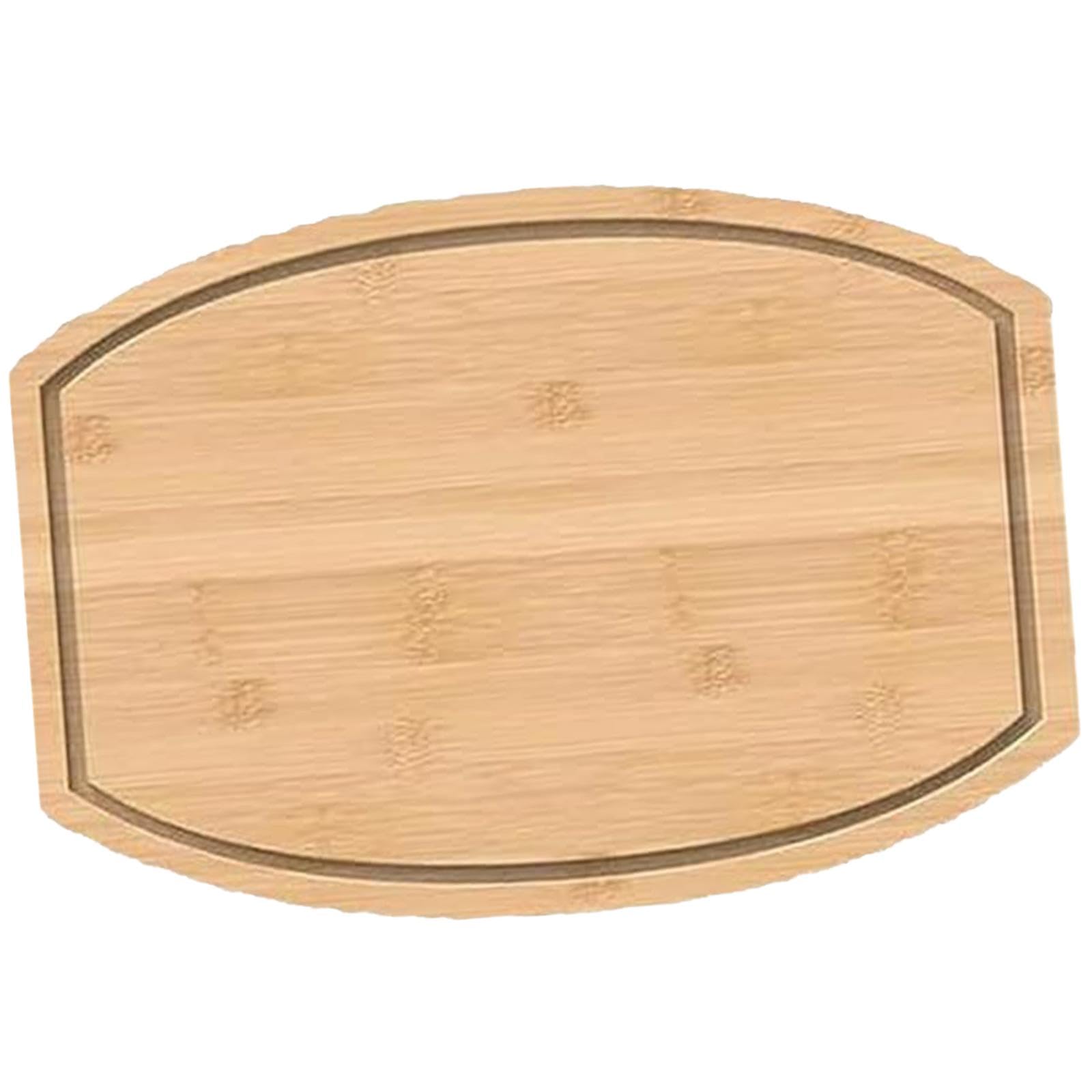 Drewniana deska do krojenia, Narożny blat bambusowy, łatwy w czyszczeniu, do kempingu, grilla, przygotowywania jedzenia(Oval)