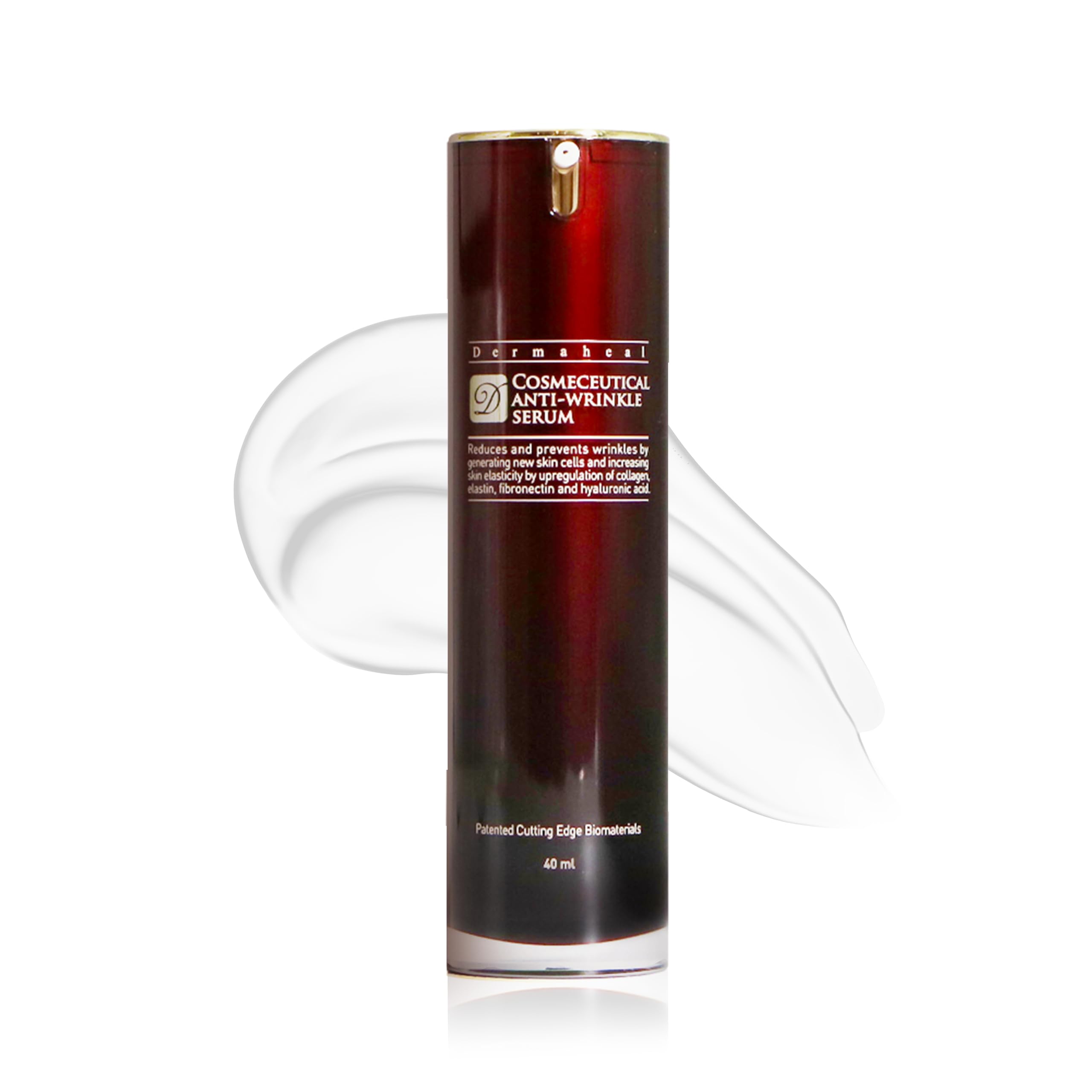 Dermaheal Anti-Wrinkle Serum Anti Aging Face Treatment with Biomimetic Peptides for Fine Lines Collagen & Radiance Concentrated Hydrating Essence for Face & Neck Repair 1.35 fl oz