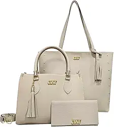 Kit Bolsa Feminina Sacola De Ombro Transversal De Mão E Carteira