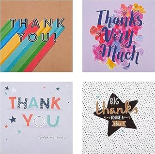 Hallmark Thank You Cards - Multipack of 10 in 5 Contemporary Designs