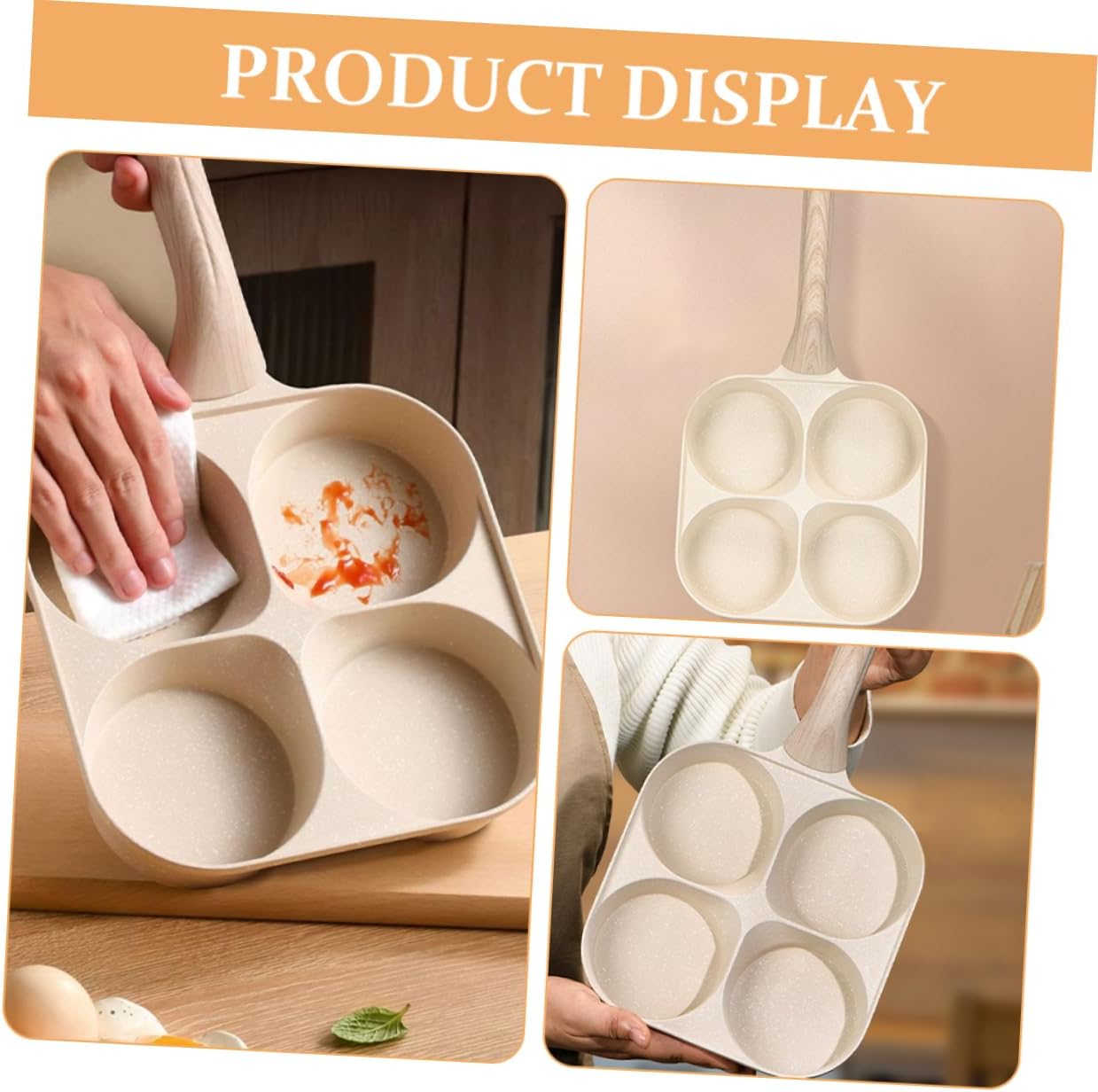 Nonstick Cup Egg Pan Deep Design Omelette Skillet for Breakfast for Egg Burgers and Pancakes Versatile Kitchen Tool Sleek Finish