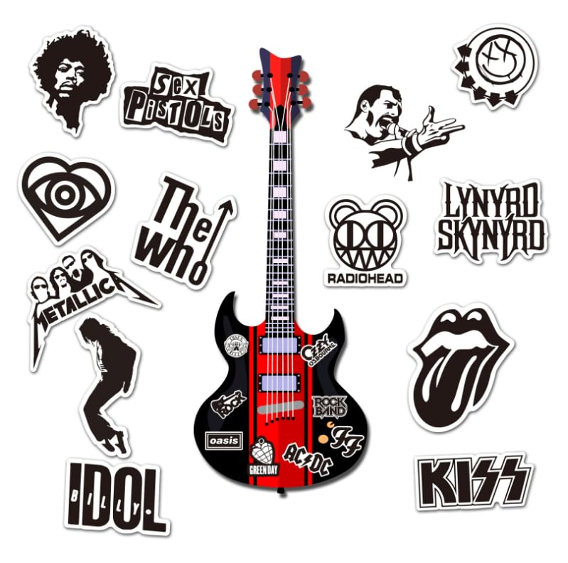 Lot De 100 Autocollants Rock Et Hip-hop – Vinyle Imperméable – Pour Ordinateur, Bouteille, Casque, Décoration Personnalisée