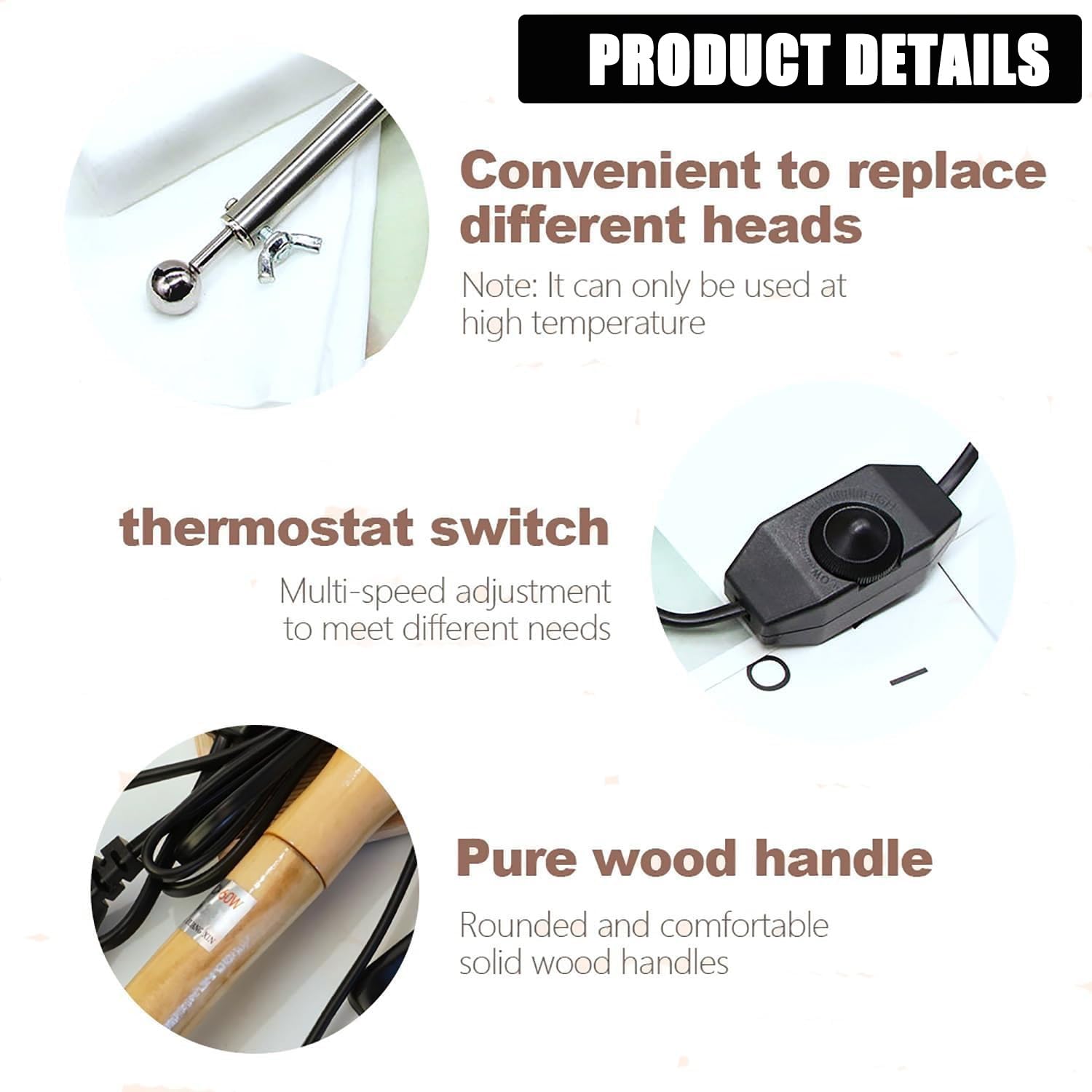 wodjcks Máquina multifuncional para hacer flores artificiales, plancha eléctrica para bricolaje, 18 piezas para hacer flores de tela falsas, tecnología control temperatura, para talleres artesanía