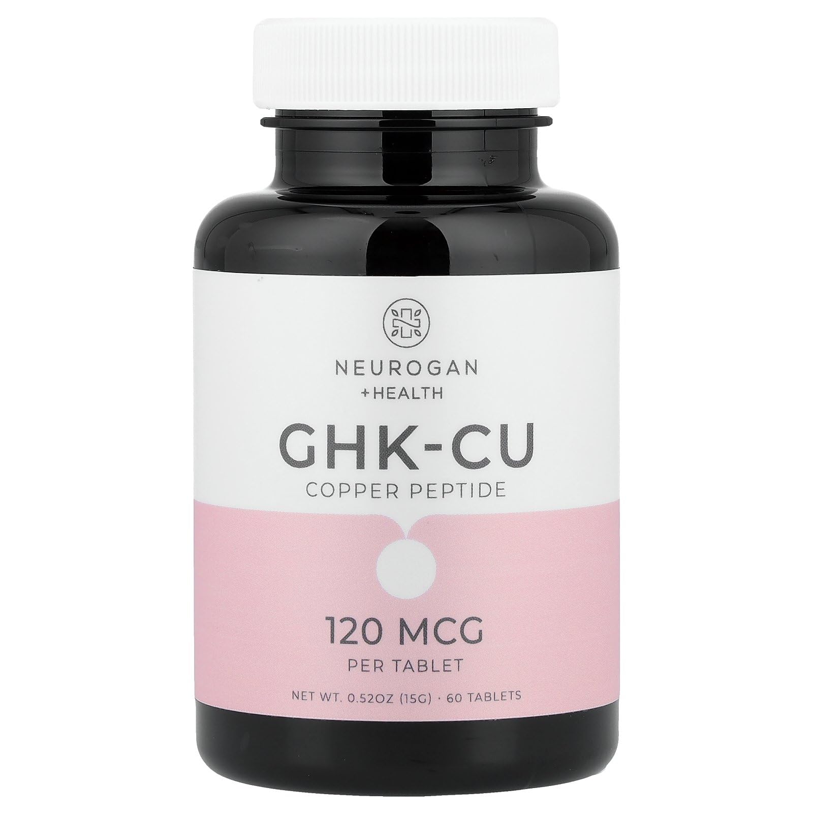 Neurogan Tabletas de péptido de cobre, 120 MCG/tableta, 7200 MCG en total, 60 ct : Salud y Hogar