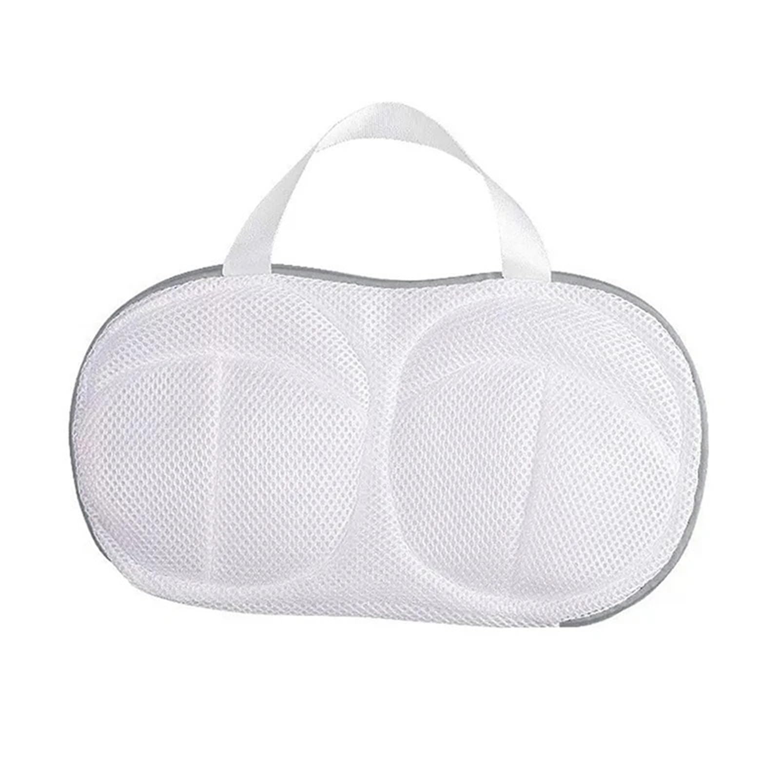 2 Pcs Bra Washing Bags for Laundry, Bra Bags Washing Machine Lingerie Wash Dryer Bag Non-Deform 3D Protective Bracket for Women(1pcs White gray)