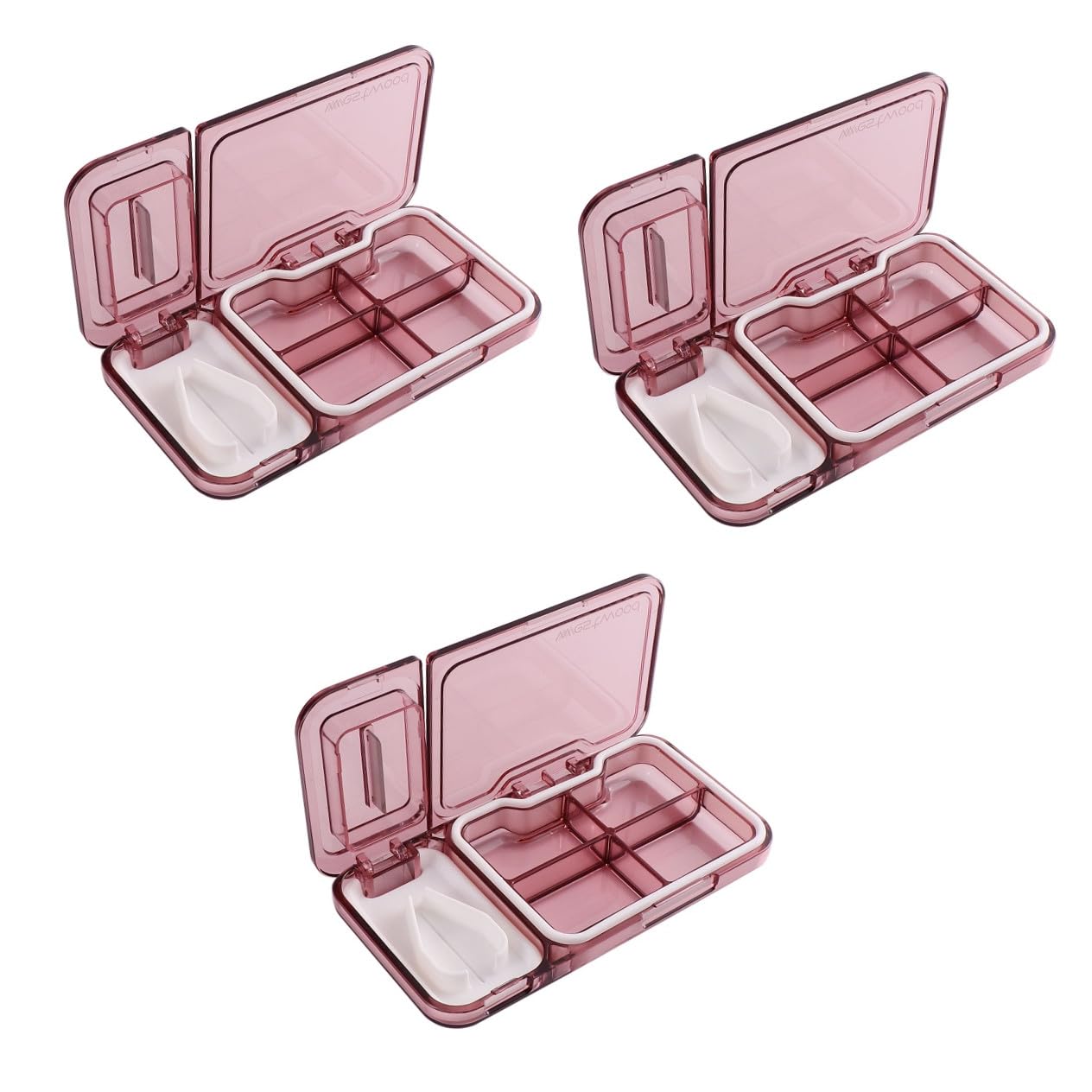 GLEAVI De 3 Pièces à séparateur briseur de médicaments organisateur de médecine coupe comprimé porte- coupe- portable pilulier distributeur PC