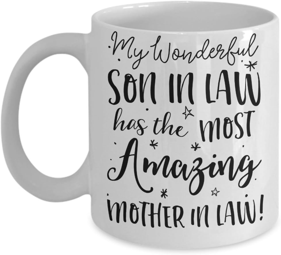 Son in Law Gifts from Mother in Law Mug - Funny Groom Wedding Marriage Birthday Anniversary Coffee Cup (15oz)