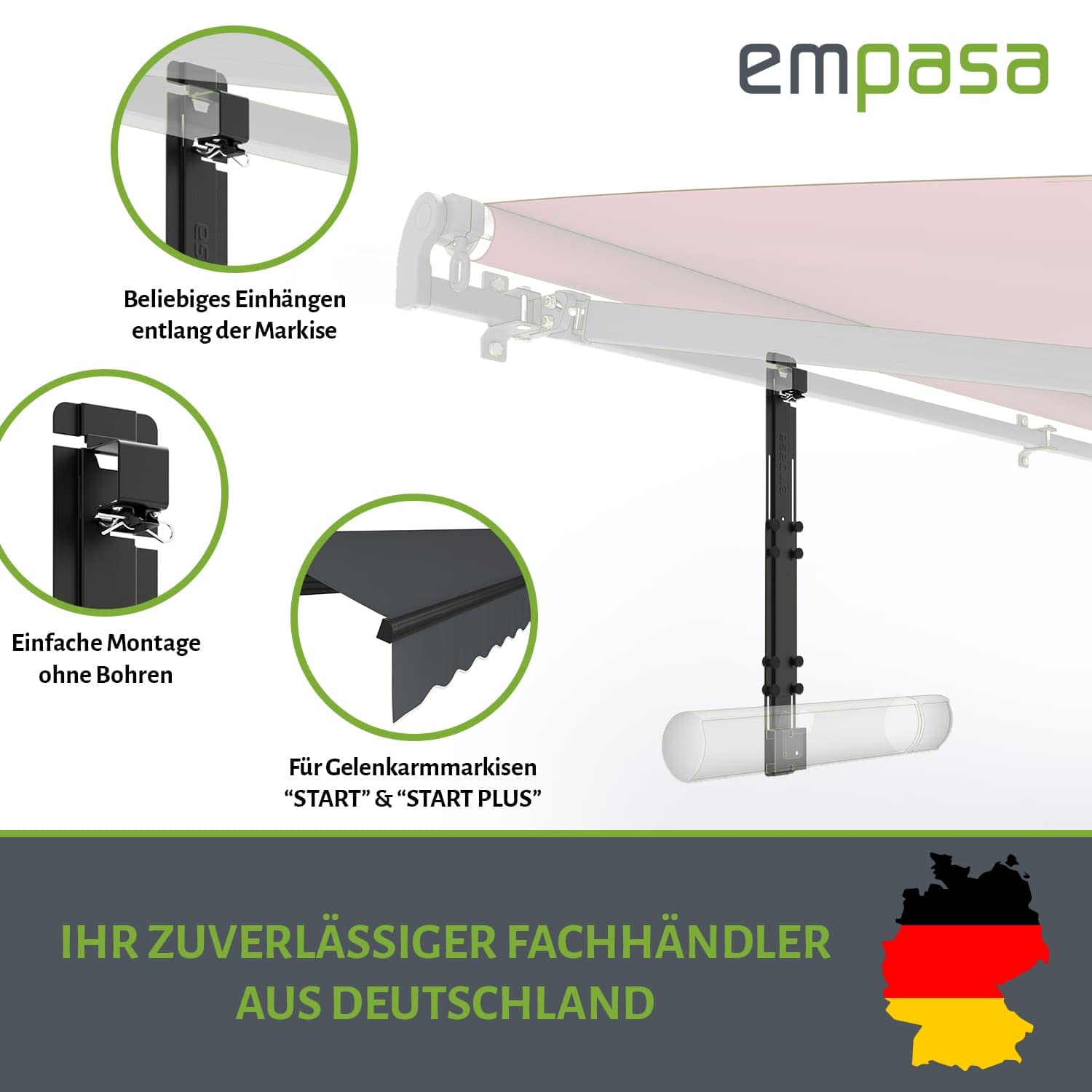 empasa höhenverstellbare Heizstrahler-Halterung, Halter