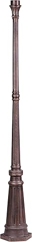 Livex Lighting 7709-58 Poste de aluminio fundido al aire libre, bronce imperial