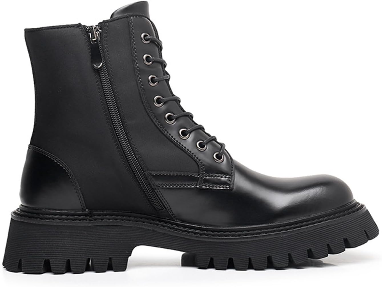 Santimon Mens Oxfords Boots Black Dress Casual Ankle Boots Genuine Leather Detby Boots Fashion Business Wedding Party Disco Cowboy Motorcycle Boots for Men