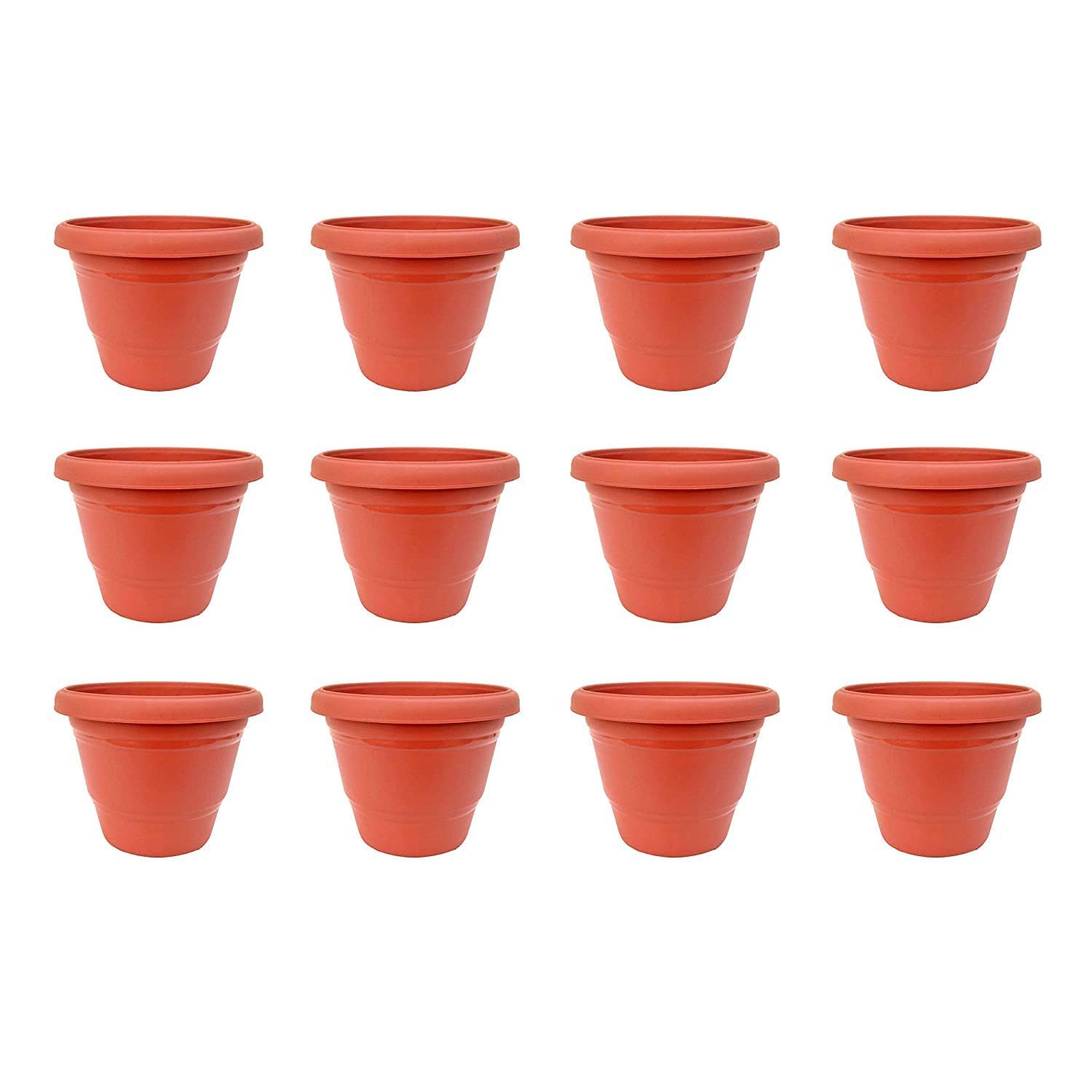 TRUPOT Plastic Planter Gardening Pots - Brown (Pack of 3, 10 inch) (B0CVV7B9RP) Amazon Price History, Amazon Price Tracker