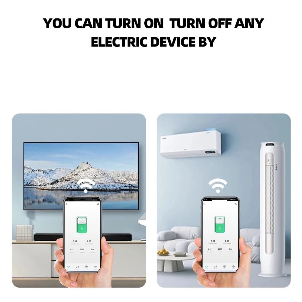Disjoncteur Intelligent WiFi 1P+N 63A – Contrôle à Distance, Protection Surtension/Sous-tension, Compteur Énergie, Télécommande Vocale
