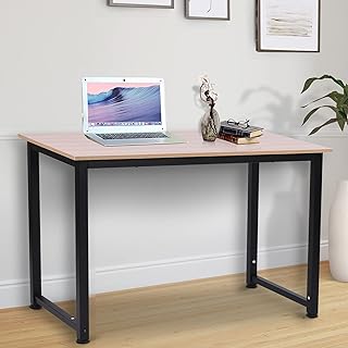 HOMCOM Mesa de Ordenador Escritorio para Hogar Oficina con Pies Ajustables Mobiliario Simple de Oficina 120x60x76cm Carga ...