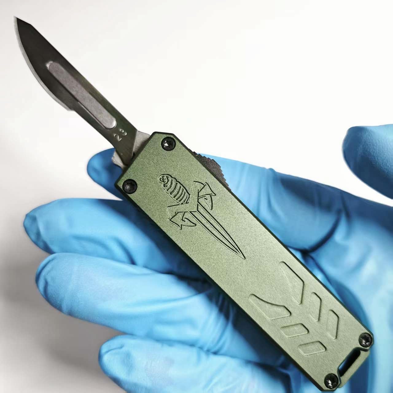 Automatic Utility Knife, Retractable Blade with Money Pocket Clip, Heavy Duty EDC Pocket Box Cutter, Safety Blade Razor Knives - Includes 10PCS Blades